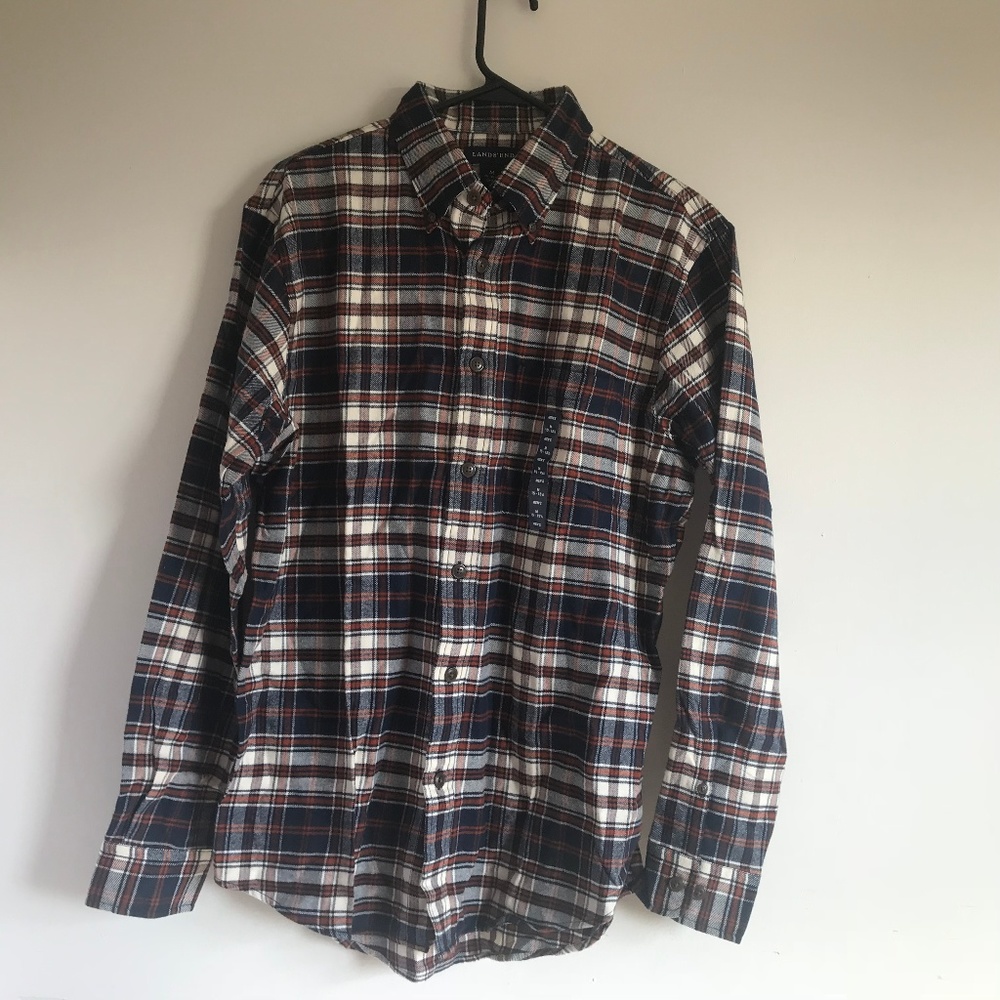 LANDS' END 100% Cotton Mens Shirt
